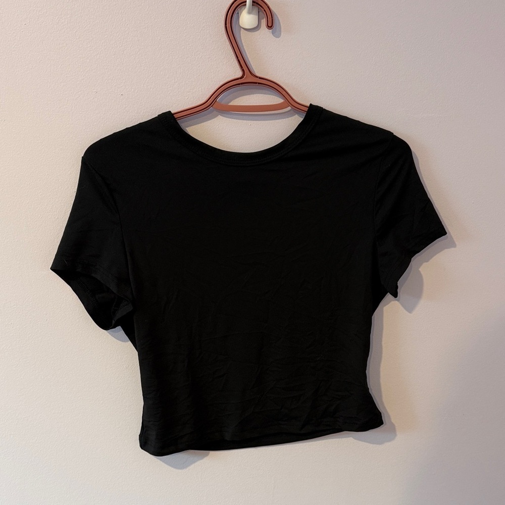 Sleek Black Crop Top
